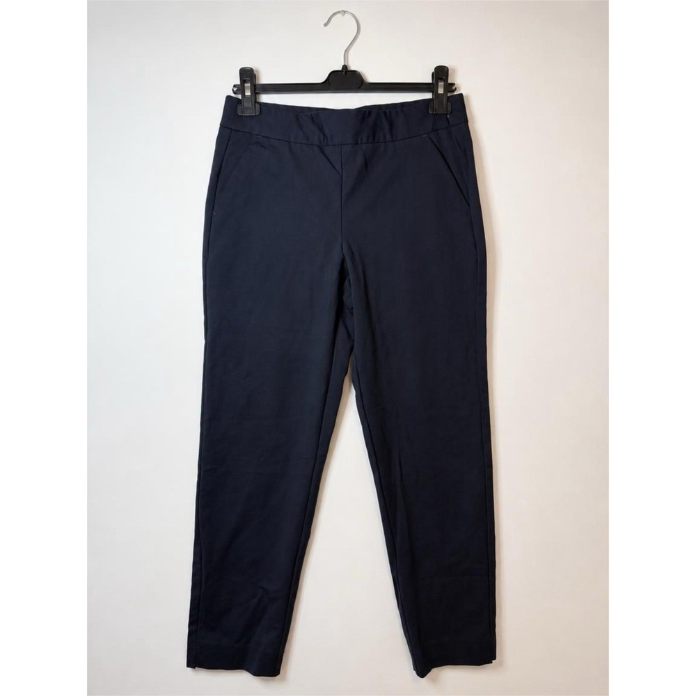 Tommy Hilfiger Women's Blue Solid Flat Front Stretch Dress Pants Pockets 8